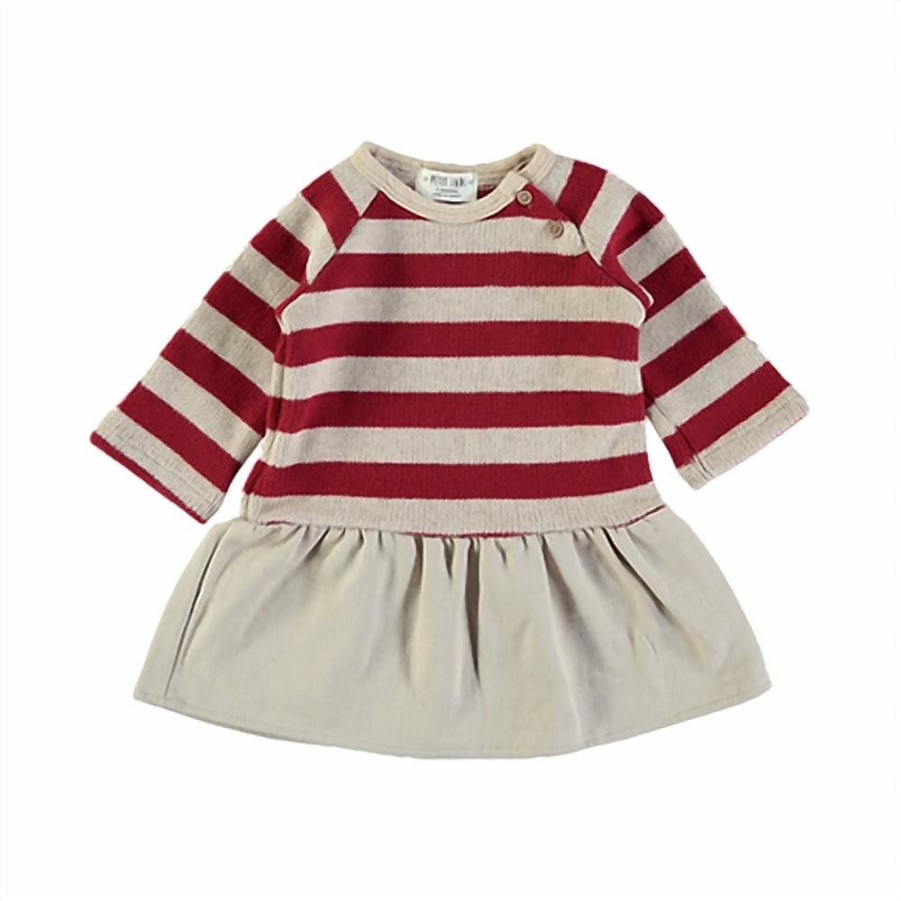 NEW PETIT INDI girls drop waist dress in red